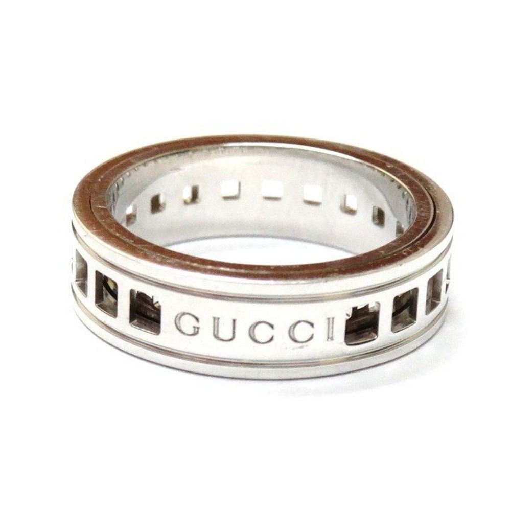 Gucci Basso Women's 18k White Gold Band